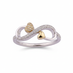 Women's Ring Maya in 10K White and Yellow Gold and 0.11CTW Diamonds