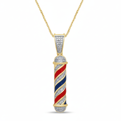Men's Pendant Landon in 10K Yellow Gold and 0.19CTW Diamonds