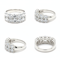 Women's Ring Jade in 14K White Gold and 2.47CTW Lab Grown Certified Diamonds