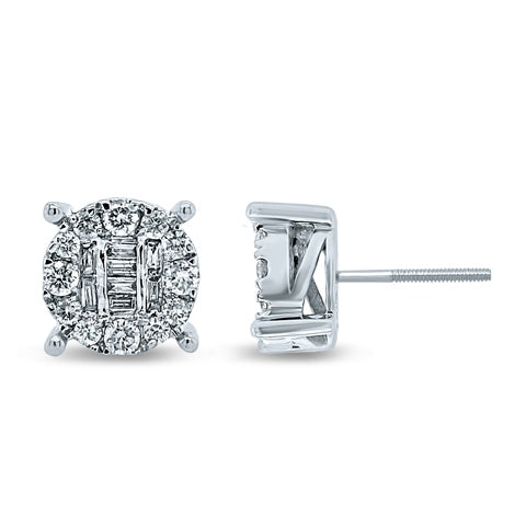 Women's Earrings Scarlett in 10K White Gold and 0.87CTW Diamonds