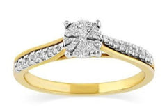 Women's Ring Faith in 10K Yellow Gold and 0.19CTW Diamonds