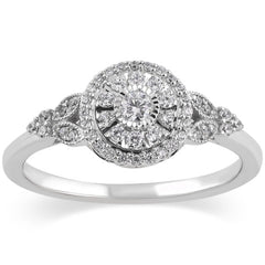 Women's Ring Juliette in 10K White Gold and 0.26CTW Diamonds