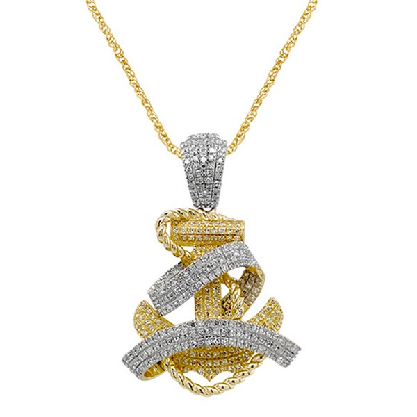 Men's Pendant Cooper in 10K Yellow Gold 0.70CTW Diamonds