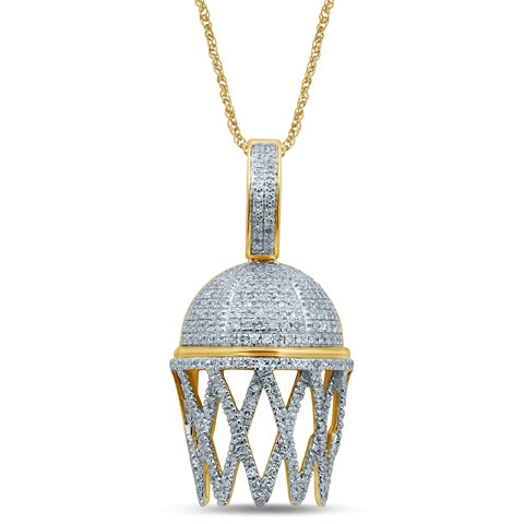 Men's Pendant Jordan in 10K Yellow Gold and 0.66CTW Diamonds