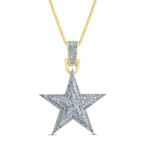 Women's Pendant Evelyn in 10K Yellow and White Gold with 0.21 CTW Diamonds