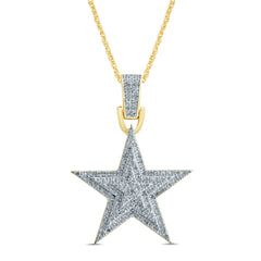 Women's Pendant Evelyn in 10K Yellow and White Gold with 0.21 CTW Diamonds