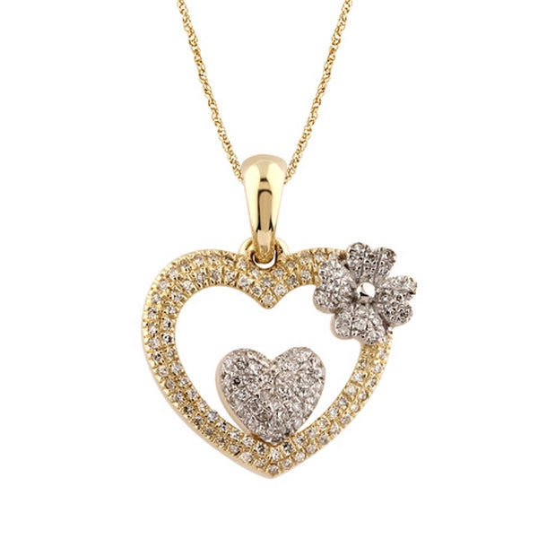 Women's Pendant Piper in 10K Yellow Gold and 0.19CTW Diamonds