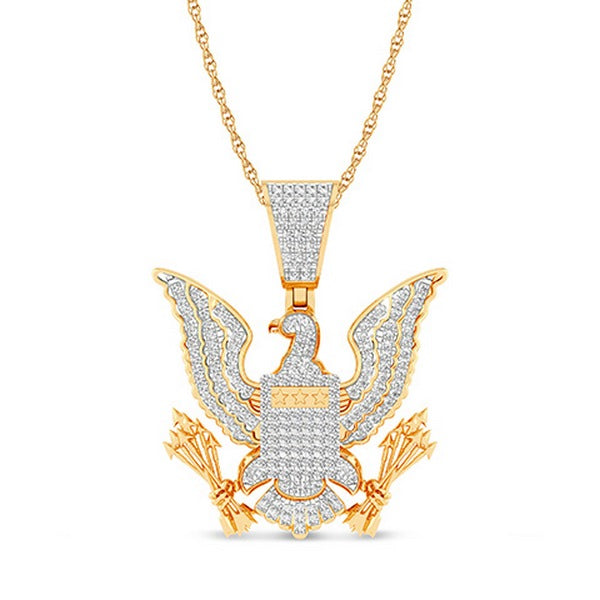 Men's Pendant Maverick in 10K Yellow Gold and 0.54CTW Diamonds