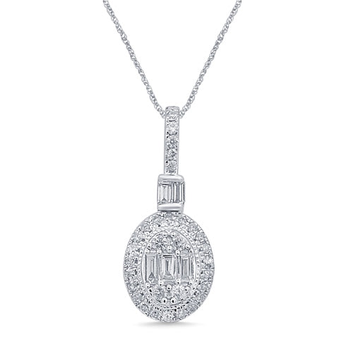 Women's Pendant Julia in 14K White Gold and 0.26CTW Diamonds