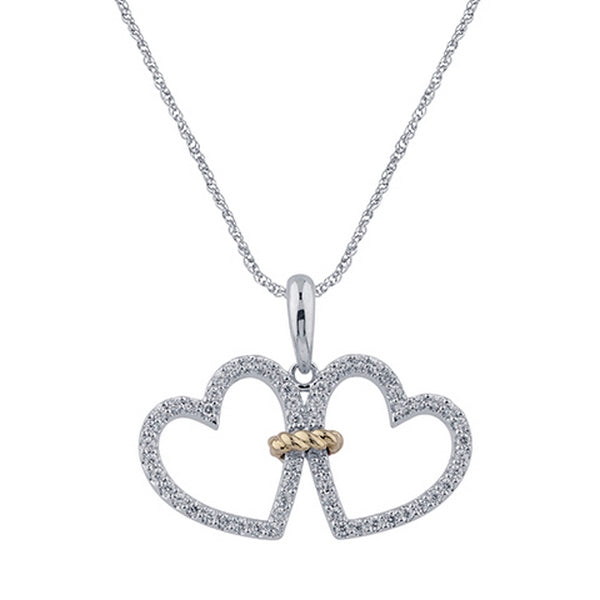 Women's Pendant Elsie in 10K White Gold and  0.25CTW Diamonds