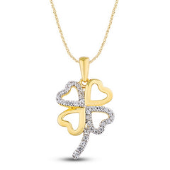 Women's Pendant in Brooklyn in 10K Yellow Gold and 0.16CTW Diamonds