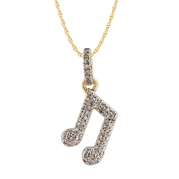 Women's Pendant Eva in 10K Yellow Gold and 0.09CTW Diamonds