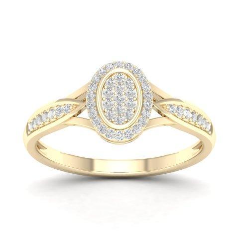 Women's Ring Lynn in 10K Yellow Gold and 0.10CTW Diamonds
