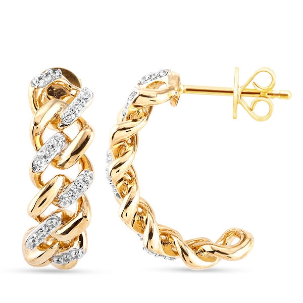 Women's Earrings Scottie in 10K Yellow Gold and 0.26CTW Diamonds