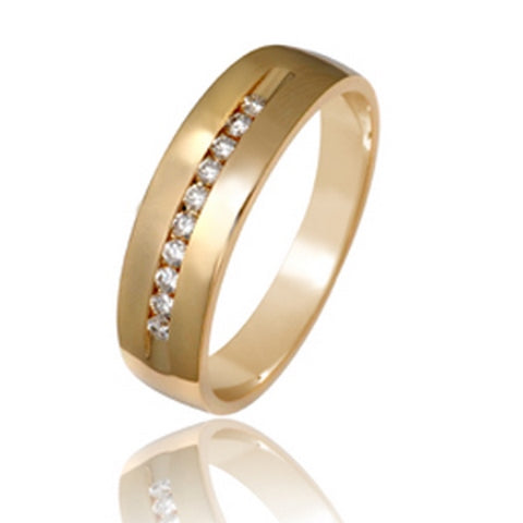 Men's Ring Aiden in 14K Yellow Gold and 0.25CTW Diamonds