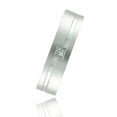 Men's Ring Luke in 14K White Gold and 0.10CTW Diamonds