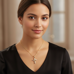 Women's Pendant Georgia in 10K Yellow Gold and 0.13CTW Diamonds